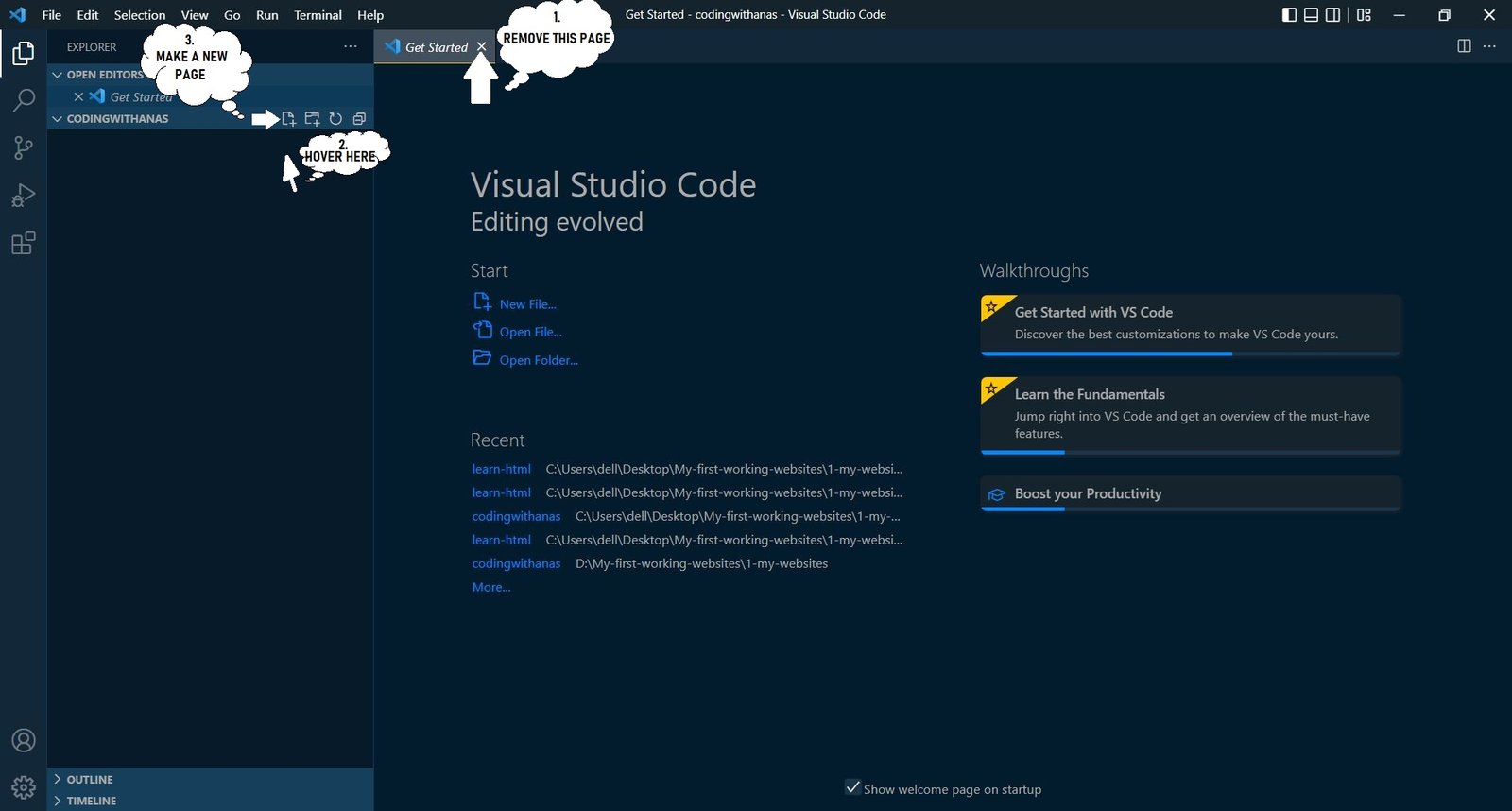 vs code explorer