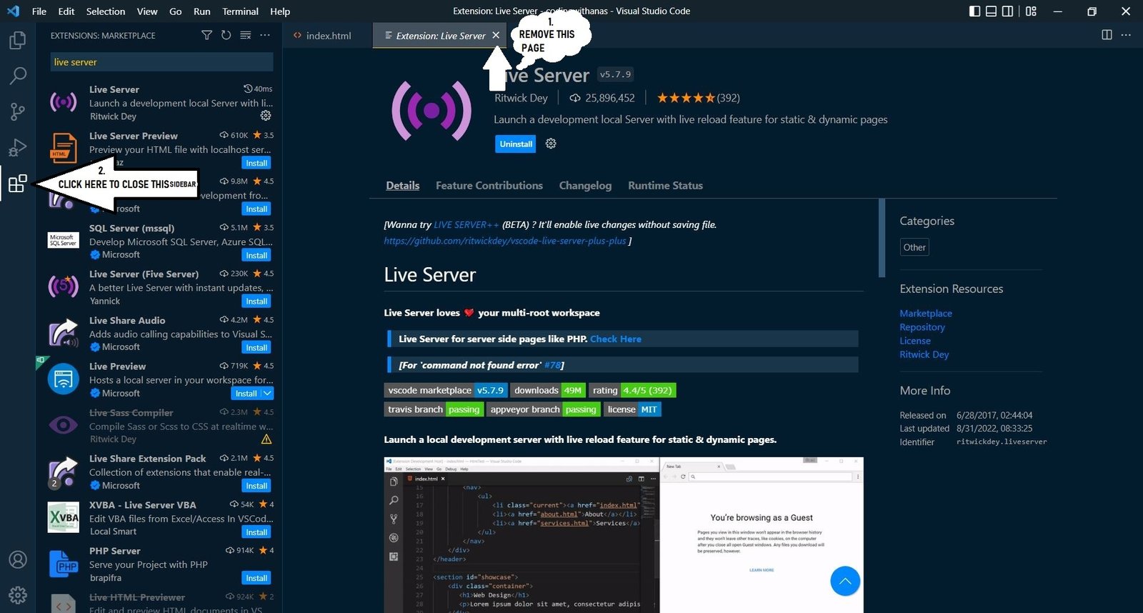 vs code explorer